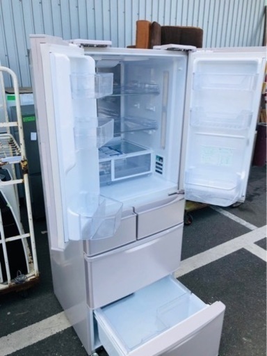北九州市内配送無料　保証付き　SHARP SJ-XF44Y-C [プラズマクラスター搭載冷蔵庫 (440L・フレンチドア） 6ドア ピ