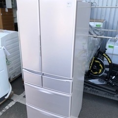 北九州市内配送無料　保証付き　SHARP SJ-XF44Y-C [プラズマクラスター搭載冷蔵庫 (440L・フレンチドア） 6ドア ピンクベージュ]