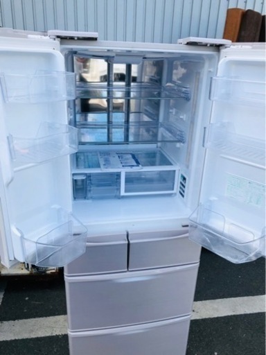 北九州市内配送無料　保証付き　SHARP SJ-XF44Y-C [プラズマクラスター搭載冷蔵庫 (440L・フレンチドア） 6ドア ピ