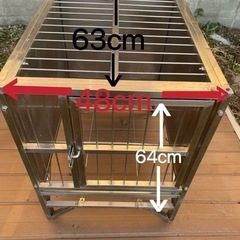 ステンレス製ドッグケージ63cmX48cmX65cm中古ケージ埼玉県