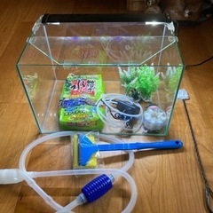 水槽　45㌢スッキリ枠なし　付属品ありの画像