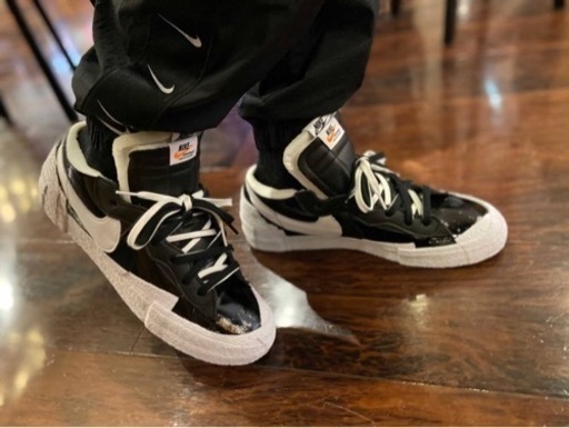 NIKE ブレザーロー サカイ ブラックホワイト  ナイキスニーカー