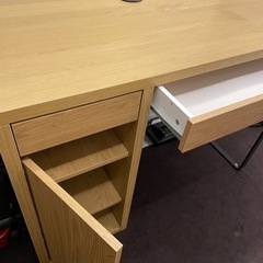 IKEA MICKE ミッケ デスク, オーク調, 105x50 cm ２台の画像