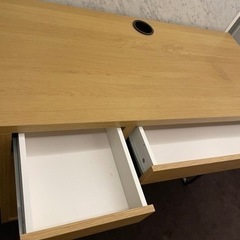 IKEA MICKE ミッケ デスク, オーク調, 105x50 cm ２台の画像