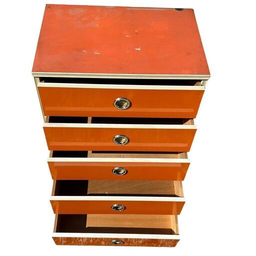 □ チェスト 引き出し 五段 収納箪笥 昭和レトロ アンティーク