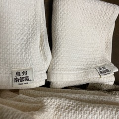 泉州南部織ハニカム織バスタオル3枚 フェイスタオル2枚セットの画像