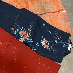 小紋　紬　着物2点羽織り1点セットアンティークの画像