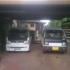 旧車丸目、三菱ダンプ、軽トラック、四駆、無論エアコンパワステ無し、本気の方希望、三菱ダンプは籾殻運搬専門に使用田んぼに籾殻まけます、リミテッドスリップデフ、スパーロー付きミッションです、ダイハツエアコンパワステ付きは完了しました、有難うございました‼️の画像