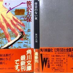 【文庫人気古本】笹沢佐保「背景の無い夜(初版)」・・・元流行歌手の妹が殺された。死因は絞殺・・・の画像