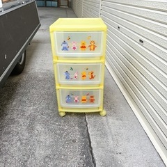 キャスター付き三段ボックス　プーさん🐻