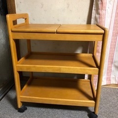 木製キッチンワゴン キャスター付き キッチン収納