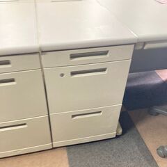 中古　コクヨ　脇机　サイドワゴン　サイドデスク　サイドキャビネッ...
