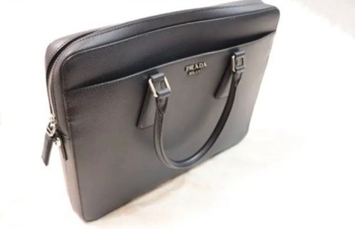 【新品同様】PRADA サフィアーノ レザーブリーフケース/ビジネスバッグ