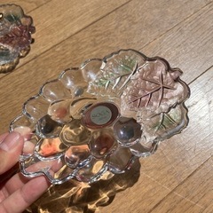 SOGA 曽我ガラス　ティーセット　カップ　ソーサー　昭和レトロ　葡萄　グレープの画像