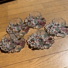 SOGA 曽我ガラス　ティーセット　カップ　ソーサー　昭和レトロ...
