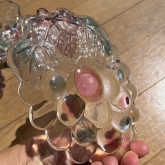 SOGA 曽我ガラス　ティーセット　カップ　ソーサー　昭和レトロ　葡萄　グレープの画像