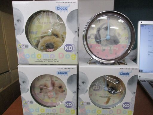 605   Kodomo  Dog  　Clock    　置時計　　全4種セット