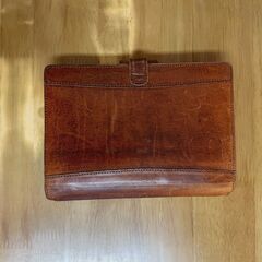 [本革]日本製KNOX（ノックス）システム手帳カバー6穴　transport06・中古品★引き取り送料0円の画像