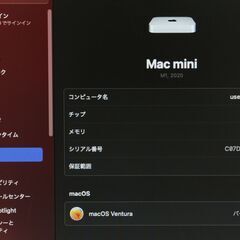 Mac mini（2020）Apple M1〈MGNT3J/A〉⑤の画像