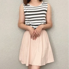 SPIRAL GIRI ボーダーワンピース