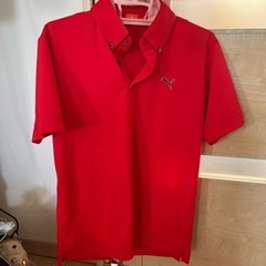 PUMA プーマ ゴルフウェア ポロシャツ ボタンダウン レッド...