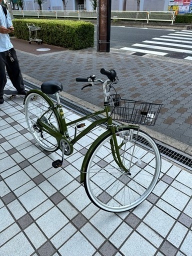 ギア付きカゴ付きの自転車