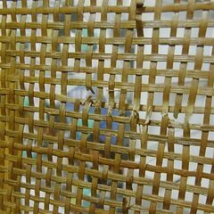 セール中につき、通常特価5,478円より半額の2,739円!　パーテーション　4連　籐　ラタン　衝立　間仕切り　アジアン　和風　蝶番の画像