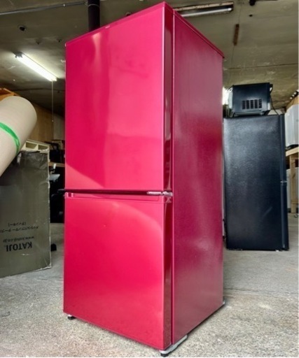 札幌市内配送可 美品 20年製 AQUA アクア 168L 2ドア冷凍冷蔵庫 AQR-17J(R) ルージュ