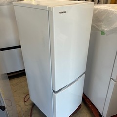 2019年製　東芝ノンフロン2ドア冷蔵庫153L/ホワイト/配送設置可能の画像