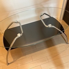 【済】ニトリ　ガラステーブルの画像