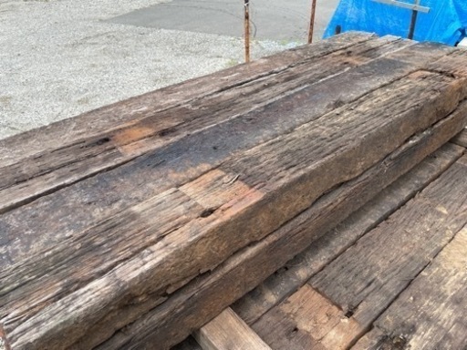 ☆枕木 約2100x200x130mm アンティーク DIY ガーデニング☆