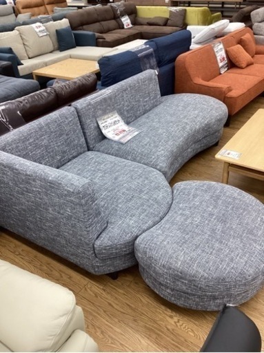 KI-1【新入荷　リサイクル品】訳有り特価　カウチソファ3点セット　グレー