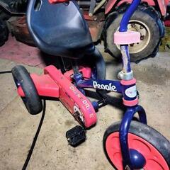 三輪車、大人のサポーターの伸縮棒あり