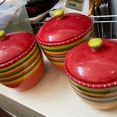 未使用　陶器の可愛い壺セット
