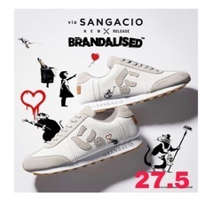 にゅーず スニーカー バンクシー 27.5 限定品