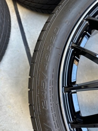 80ハリアー　Rays 20インチ　テイン車高調