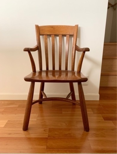 飛騨高山　柏木工　アームチェア　無垢材