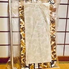 【新品】キャンプ用品　
キャンプアウト アルミ背付ベンチ(カモフラージュ）の画像