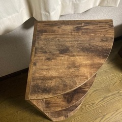 【ニトリ】【ほとんど使用していません。】カラーボックス　コーナー3段（ミドルブラウン）の画像