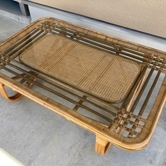 【受付終了】座卓　ローテーブル　ガラステーブル