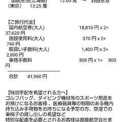 LCC航空券 大人2枚 9/5函館空港～羽田空港 の画像