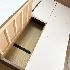 収納、引き出し付きベッド　シングルベッド　ポケットコイルマットレスの画像