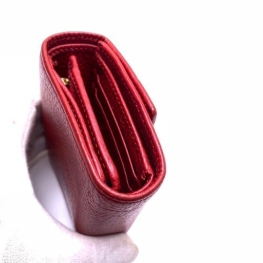 あんしん決済対応可　グッチ　マーモント　3つ折り財布　コンパクトウォレット　本革