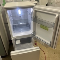 【付け替え両開き】2021年製　SHARPノンフロン2ドア冷蔵庫152L/ホワイトの画像