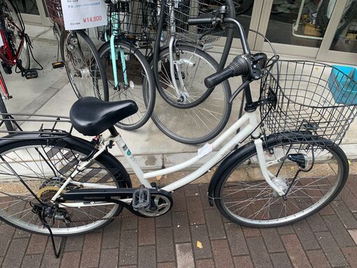 整備済み中古自転車　変速、LEDオートライト付き　２６インチ