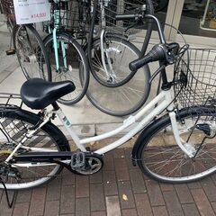 整備済み中古自転車 変速、LEDオートライト付き 26インチ