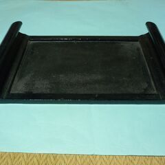 【木製】黒塗花台　サイズ29.5×47×7㎝　美品の画像