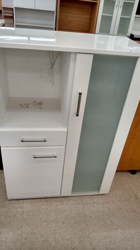 ★ジモティ割あり★ ニトリ レンジ台 白 H115×D40×W80 クリーニング済み TJ1794