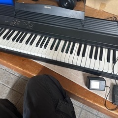 カシオの古い電車ピアノ CPS-50 足無し 機能問題なし ダンパーペダル付きタッチレスポンスの画像