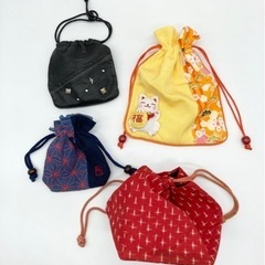 未使用■中古■巾着■きんちゃく■ちりめん■浴衣巾着の画像